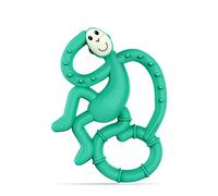 Matchstick Monkey, Anneau de dentition antimicrobien en silicone, facile à saisir, sans BPA, 3 mois et plus, 10 cm, vert mini singe