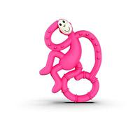 Matchstick Monkey, Anneau de dentition antimicrobien en silicone, facile à saisir, sans BPA, 3 mois et plus, 10 cm, rose mini singe