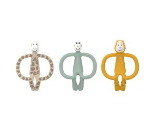Matchstick Monkey, Antimicrobial Animal Teether Gift Set - 3 Pack, Animal Designs, Ludo Lion, Gigi Giraffe & Monkey