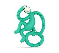 Matchstick Monkey, Antimicrobial Silicone Teether, Easy To Grip, BPA Free, 3 Months Old+, 10 cm, Green Mini Monkey