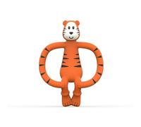 Matchstick Monkey, Antimicrobial Silicone Teether & Gel Applicator, Easy To Grip, BPA Free, 3 Months Old+, 11 cm, Teddy Tiger