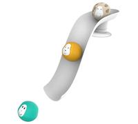 Matchstick Monkey Baby Toys, 1 Slide Plus 3 Animal Rocks (White), 12 Months Old+, No Holes, No Mould