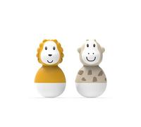 Matchstick Monkey Endless Bathtime Fun Wobblers jouet de bain Blue & Yellow 2 pcs
