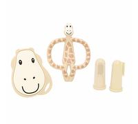 Matchstick Monkey, Kit de démarrage pour bébé jouet de dentition, stimule et masse les gencives douloureuses, 3 mois et plus, girafe