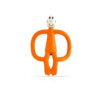 Matchstick Monkey, Original Teether & Gel Applicator, Antimicrobial Silicone Teething Toys for Baby, Easy to Grip, BPA Free, 3 Months Old+, 10.5 cm, Orange Monkey