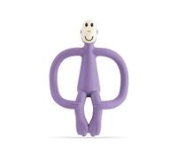 Matchstick Monkey, Original Teether & Gel Applicator, Antimicrobial Silicone Teething Toys for Baby, Easy to Grip, BPA Free, 3 Months Old+, 10.5 cm - Purple Monkey