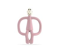 Matchstick Monkey, Original Teether & Gel Applicator, Antimicrobial Silicone Teething Toys for Baby, Easy to Grip, BPA Free, 3 Months Old+, 10.5 cm, Dusty Pink Monkey