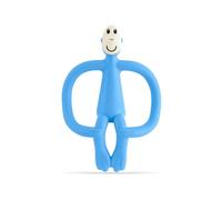 Matchstick Monkey, Original Teether & Gel Applicator, Antimicrobial Silicone Teething Toys for Baby, Easy to Grip, BPA Free, 3 Months Old+, 10.5 cm, Light Blue Monkey
