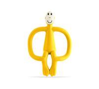 Matchstick Monkey, Original Teether & Gel Applicator, Antimicrobial Silicone Teething Toys for Baby, Easy to Grip, BPA Free, 3 Months Old+, 10.5 cm, Yellow Monkey