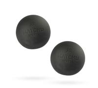 MATCHU - Balle Lacrosse - Boule Fascia - Balle de Massage - Boule de Point de déclenchement - Massage des Points de déclenchement - Diamètre 6 cm - Haute dureté - 1 ou 2 pièces - Noir (2)