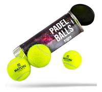 MATCHU - Balles de Padel - Lot de 3 Pièces - Convient pour Les Matchs Officiels - 56-59.4 Grammes - 65.4-68.6mm - Fait de 45% de Laine (1)