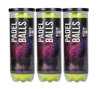 MATCHU - Balles de Padel - Lot de (3X) 3 Pièces - Convient pour Les Matchs Officiels - 56-59.4 Grammes - 65.4-68.6mm - Fait de 45% de Laine - (3x3 = 9 Pièces)