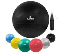 MATCHU - Ballon Grossesse - Balon Pilates - Ballon Gym - Swiss Ball - Ballon Fitness - Disponible en 45-85 CM - Y Compris La Pompe - (Noir - 85 CM)