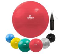 MATCHU - Ballon Grossesse - Balon Pilates - Ballon Gym - Swiss Ball - Ballon Fitness - Disponible en 45-85 CM - Y Compris La Pompe - (Rouge - 55 CM)