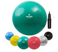 MATCHU - Ballon Grossesse - Balon Pilates - Ballon Gym - Swiss Ball - Ballon Fitness - Disponible en 45-85 CM - Y Compris La Pompe - (Vert - 65 CM)