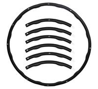 MATCHU - Cerceau Hula Hoop pour Fitness et la Perte de Poids - Disponible en 1.2 et 1.5 KG - Disponible en Vert, Violet, Noir et Rose - 100 CM - Massage Confort (Noir - 1.5 KG)