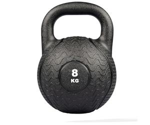 MATCHU - Kettlebell - 4, 8 ou 12 KG - Caoutchouc de qualité supérieure - Indestructible - 27x20 CM - Noir