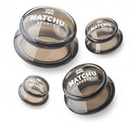 MATCHU - Lot De 4 Ventouses En Silicone - Ventouses Anticellulite Corps Entier - Massage Par Aspiration - Durable, Facile À Nettoyer, Anti-Âge - Gris Foncé