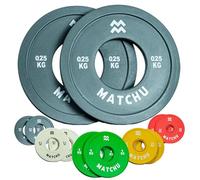 Matchu - Plateaux fractional - Mini disques d'haltères - Diamètre de l'anneau central 50mm - Lot de 2 pièces - Disques d'haltères - Blaireaux - Disques de poids