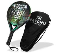 MATCHU - Raquette de Padel + Sac de Transport - Padel Racket - EVA Foam - 3D Grip Technology - 100% Carbon - Bear, Gorilla, Panther ou Enfants (Bear - Débutant - 100% Carbon)