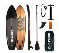 Matchu - Stand Up Paddle Gonflable - Wood Mandala - 320x81x15 Cm Marron