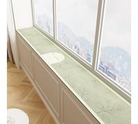 MatDiatom Protection de rebord de fenêtre imperméable personnalisable pour baie et balcon Vert 290 x 15 cm