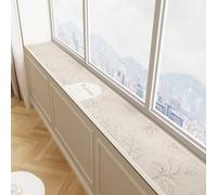 MatDiatom Protection de rebord de fenêtre imperméable pour baie et balcon Taille personnalisable Beige 290 x 15 cm