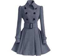 Mate d'hiver Automobile Femmes Vintage Minces Vestes en Laine à Double Seins