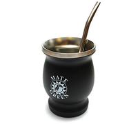 Mate Green Mate Lot de tasses à thé en acier inoxydable à double paroi Noir 140 g