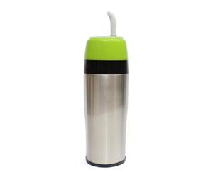 Mate Green Yerbomos 2.0 Green 350 ml pour thé Yerba Maté 350 ml ● Un accessoire portable pour yerba mate ● Fonctionne comme une bouteille isotherme avec une bouteille d'eau et maintient l'eau ● Vert