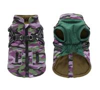 Mateau de Chien imperméable - Veste par Temps Froid Thermique | Gilet pour Animaux de Compagnie à l'épreuve du Vent avec Harnais pour Petits à Grands Chiens, Tenue de Chien Confortable et Chaude pour