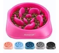 MateeyLife Gamelle Anti Glouton pour Chien - Bol Puzzle Gamelle Anti Glouton Chien Moyen Antidérapant Interactif pour Ralentir l'Alimentation(Rose 20 cm)