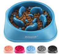 MateeyLife Gamelle puzzle pour chien, anti-étouffement, antidérapante et interactive, pour ralentir la prise alimentaire, pour races de grande et moyenne taille, bleu foncé