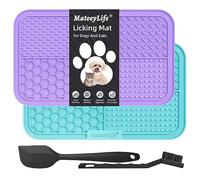 MateeyLife Grand Tapis à lécher pour Chiens et Chats, Tapis à lécher de qualité supérieure avec ventouses pour soulager l'anxiété, mangeoire Lente, Bain, toilettage et Dressage.