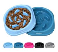MateeyLife Lot de 2 gamelles Puzzle pour Chat, Anti-étouffement, antidérapantes et interactives, pour ralentir la Prise Alimentaire, contenance 100 g Environ, pour Chats de Race de Petite Taille