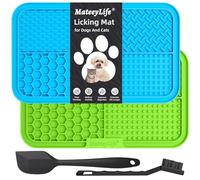 MateeyLife Tapis Gamelle Antidérapant pour Chien Chat avec Ventouses - 2 Pack - Tapis Anti-Anxiété et Léchage - Tapis Mangeoire Anti-Ennui pour Tapis Anti-Glisse Alimentation Humide/Sèche