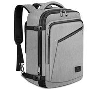 MATEIN Bagage Cabine 55x35x25, Air France Sac à Dos Voyage Cabine Avion, Extensible Grand Sac a Dos 50L Homme Femme, Imperméable Travel Backpack pour École Universités Travail Loisir, Gris