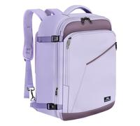 MATEIN Bagages Cabine, Sac à Dos Voyage Cabine Avion pour Air France Lufthansa, Imperméable Extensible Grand Sac à Dos 40l Femme Homme, Bagage à Main pour Loisir Campus Universit Travail, Violet Gris