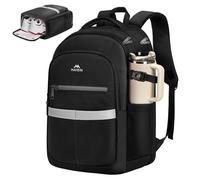 MATEIN Sac à Dos Ordinateur 15.6 Pouces Compartiment Chaussures Amovible, Sac a Dos Voyage Antivol Imperméable avec USB Poche Isotherme, Homme Femme Bagage Cabine Easyjet Pour École Travail, Noir