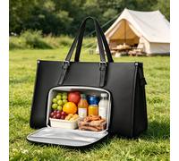 MATEIN Sac à dos pour ordinateur portable pour femme avec compartiment isotherme pour déjeuner, sac à main pour ordinateur portable 15,6 pouces, sac de travail pour femme grand format, mallette imperm