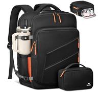 MATEIN Sac a Dos Voyage Cabine Avion Compartiment Chaussures Poche Électronique Portable, Sac a Dos PC Portable 17 Pouces USB Étanche, Bagage Cabine 45x36x20 Easyjet Pour Jeunes Voyage École, Noir
