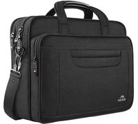 MATEIN Sac Ordinateur Portable 15.6 Pouces Mallette Multifonctionnel Business Handcase pour Les Femmes et Les Hommes, Enduring Nylon Sac à Bandoulière pour Voyage Tablette/Notebook Noir
