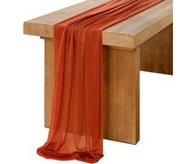 Mateju 1 Pièce Voilage Arche Mariage Décoration Mariage, Tenture Romantique Mariage Arche Tenture Mariage Rideau de Gaze pour Toile de Fond Déco Mariage Fenêtre Salon (80x1000cm,Orange)