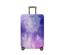 Mateju 18-32 Pouces Housse Valise, Housse de Valise Élastique Housse Filet à Rêves 3D, Protection Valise Lavable Housse de Protection pour Bagages Luggage Cover en Spandex (Violet,L)