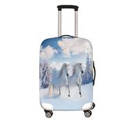 Mateju 3D Cheval Housse Valise, Housse de Valise Élastique Housse Protection Valise Lavable Housse de Protection pour Bagages Luggage Cover (Cheval 3,XL)