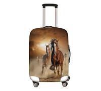 Mateju 3D Cheval Housse Valise, Housse de Valise Élastique Housse Protection Valise Lavable Housse de Protection pour Bagages Luggage Cover (Déserts,L)