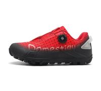 Mateju Chaussure de Cyclisme VTT Homme Femme avec Cale, Unisexes Respirantes Chaussure VTT Compatibles SPD de Vélo Route en Plein Air Sneakers -DC5 (Rouge,44)