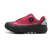 Mateju Chaussure de Cyclisme VTT Homme Femme avec Cale, Unisexes Respirantes Chaussure VTT Compatibles SPD de Vélo Route en Plein Air Sneakers -DC5 (Rose Rouge,39)