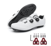 Mateju Chaussures de Cyclisme de vélo de Route Respirantes Chaussures de vélo pour Homme/Femme avec Look SPD-SL Delta Cleats Chaussures Indoor/Outdoor