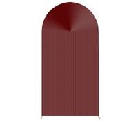 Mateju Couverture de Toile de Fond Arche Style 3D (Bordeaux,65x150cm) | Couverture Arche en Tissu Double Face Mariage Fête Housse pour Toile de Fond pour Décoration Anniversaire Banquet Cérémonie